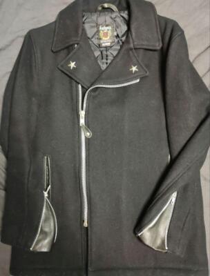 SCHOTT double rider coat pea coat Size 34 | eBay