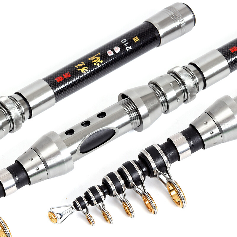 Carbon Fiber Telescopic Fishing Rod Pole Reel Combo Sea Saltwater Freshwater