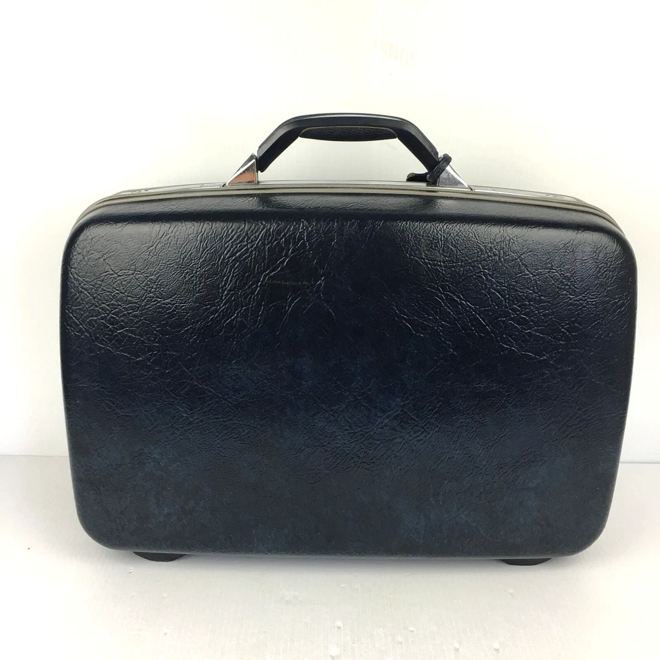 Maleta rígida retro Samsonite Profile II azul marino 20X14" ¡BELLEZA! Weekender Foto 3 de 4