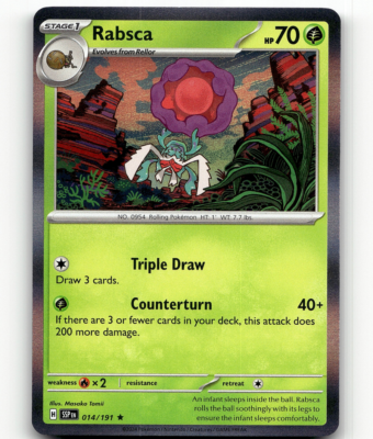 IRISÈ Burrape Foca Sale Rabsca Pokemon • Rare • 014/191 Surging Sparks | eBay