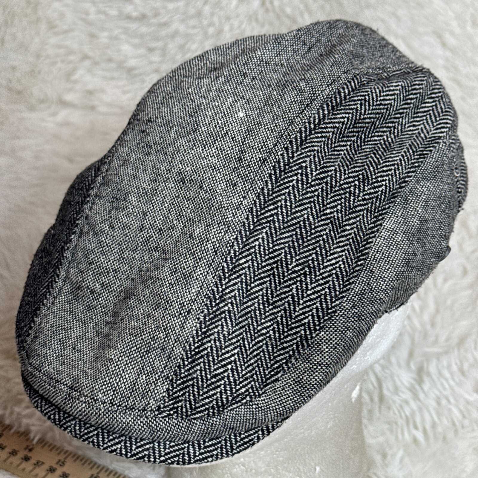 Stetson-Men's Herringbone Tweed Newsboy Cap Hat-M - Gem