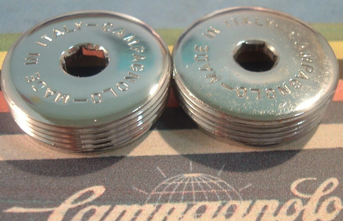 Campagnolo Flat C-Rec/Track Crank Arm Dust Caps (2) Vintage -NEW/NOS- Free Ship - Picture 3 of 5