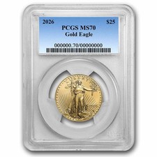 2026 1/2 oz American Gold Eagle MS-70 PCGS 4224.22 per troy oz