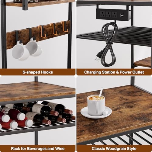 Stand for Mini Fridge and Microwave Coffee Maker - Large Storage Capacity, - Picture 7 of 8