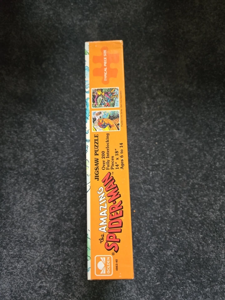 Rompecabezas sellado 1983 The Amazing Spider Man 200 piezas dorado 4863 nuevo Foto 4 de 4