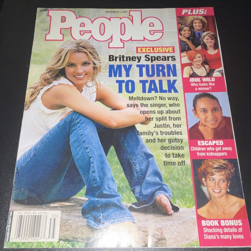 People Magazine September 2 2002 Illustrated Britney Spears Cover Issue 35