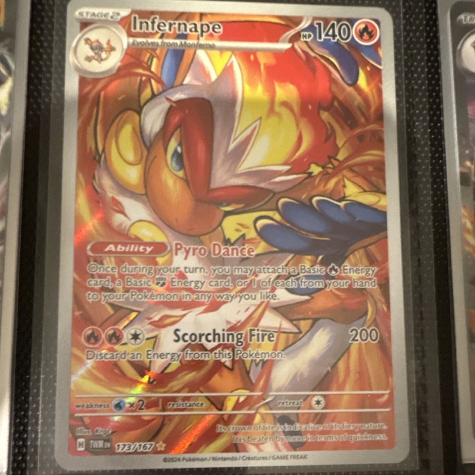 Pokémon TCG Infernape Illustration Rare Holo Sv06 Twilight Masquerade EN 173/167