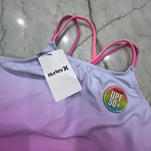 Hurley’s One Piece Swimsuit Gradient Pink/Purple Girl Sz 12 UPF 50+ MSRP $40 NWT - Picture 16 of 17
