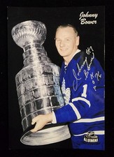Johnny Bower Signed Photo Autograph Signature HOF NHL Hockey New York Rangers