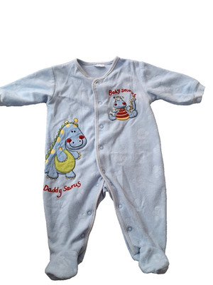 Nr.190 Baby Jungen Schlafanzug Pyjama blau Gr.68