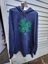 Vintage Notre Dame Hoodie Sweatshirt Pullover Fighting Irish 2XL XXL Football   