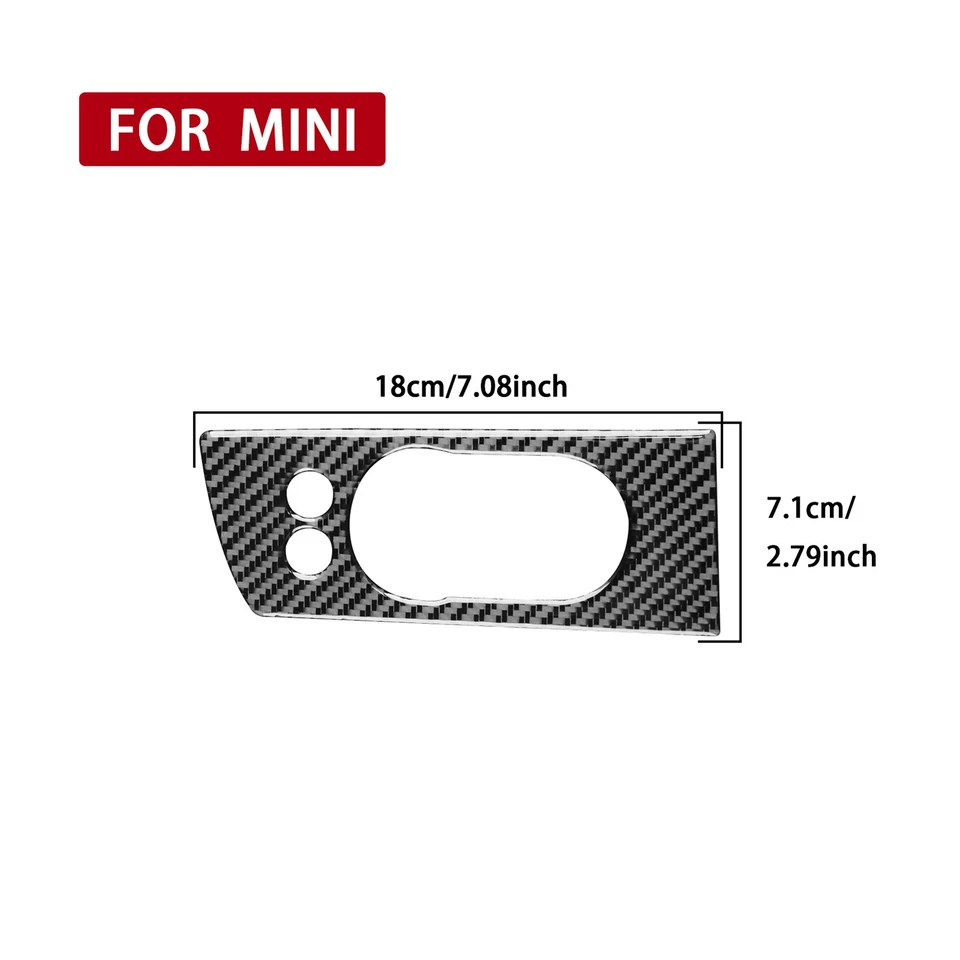 Kit de molduras de tablero interior de fibra de carbono real para Mini Countryman F60 2017-23 Foto 2 de 4