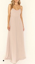 Show Me Your Mumu Faith Maxi Bridesmaid Formal Dress Soft Beige Chiffon NWT S