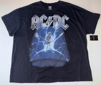 ACDC 1996 U.S. Tour Black Vintage Inspired Distressed Men's T-shirt Size XXL NWT
