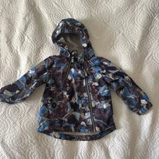 Molo windbreaker toddler jacket zip front hooded  92 Eagles Logo Hopla