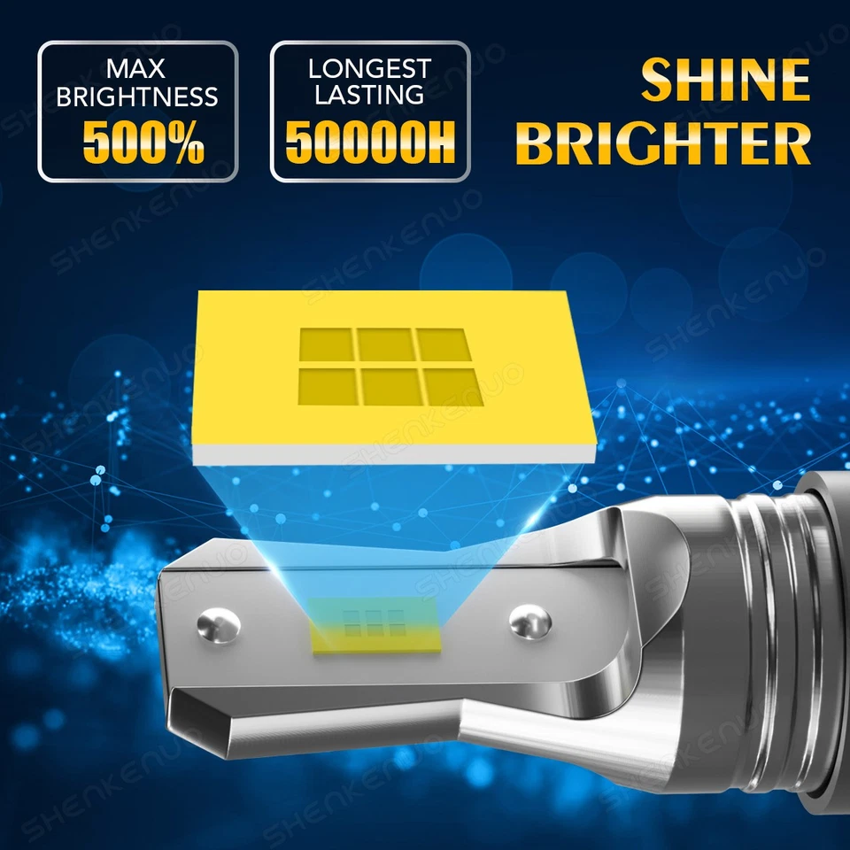 Pair Fog Lights Clear Front Bumper Driving Lamps For GMC Yukon XL2500 2007-2013 - Image 3 of 4