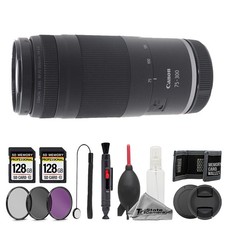 Canon RF 75-300mm f/4-5.6 Lens - 11pc 256GB Memory Care Bundle