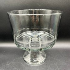 Plato para servir postre pedestal de vidrio transparente de colección 8,5" de alto 8" de ancho