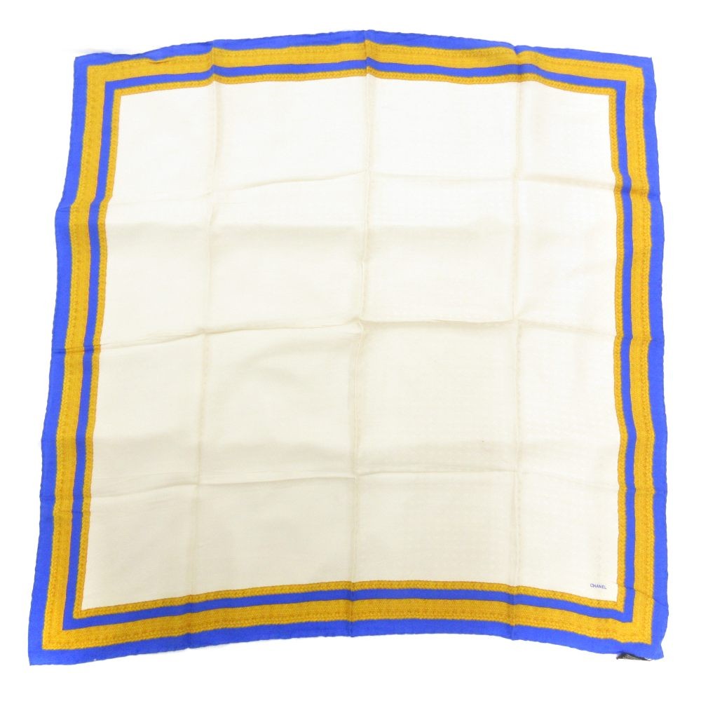 Chanel Scarf Coco Mark Jacquard Logo Pattern Beige /Js Gy18 Women's Authentic