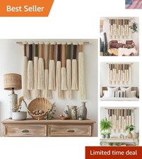 Artisan Macrame Wall Decor - 27" W x 22" L Boho Chic Handmade Piece