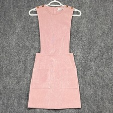 Urban Outfitters Mauve Corduroy Jumper Dress XS Mini Sleeveless Pockets NWT