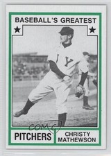 1982 TCMA Baseball's Greatest Pitchers Tan Back Christy Mathewson HOF 0b0