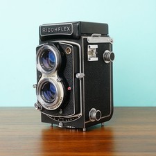 Ricohflex New Dia TLR 120 Film Camera Rikenon 80mm F3.5 Tested Used Japan