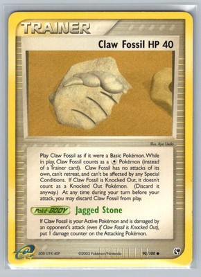 Claw Fossil 90/100 Common (Normal) Sandstorm Pokemon MP