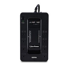 CyberPower ST625U 625VA/360W, Standby UPS, Compact, 120V, 8 NEMA 5-15R, 2xUSB