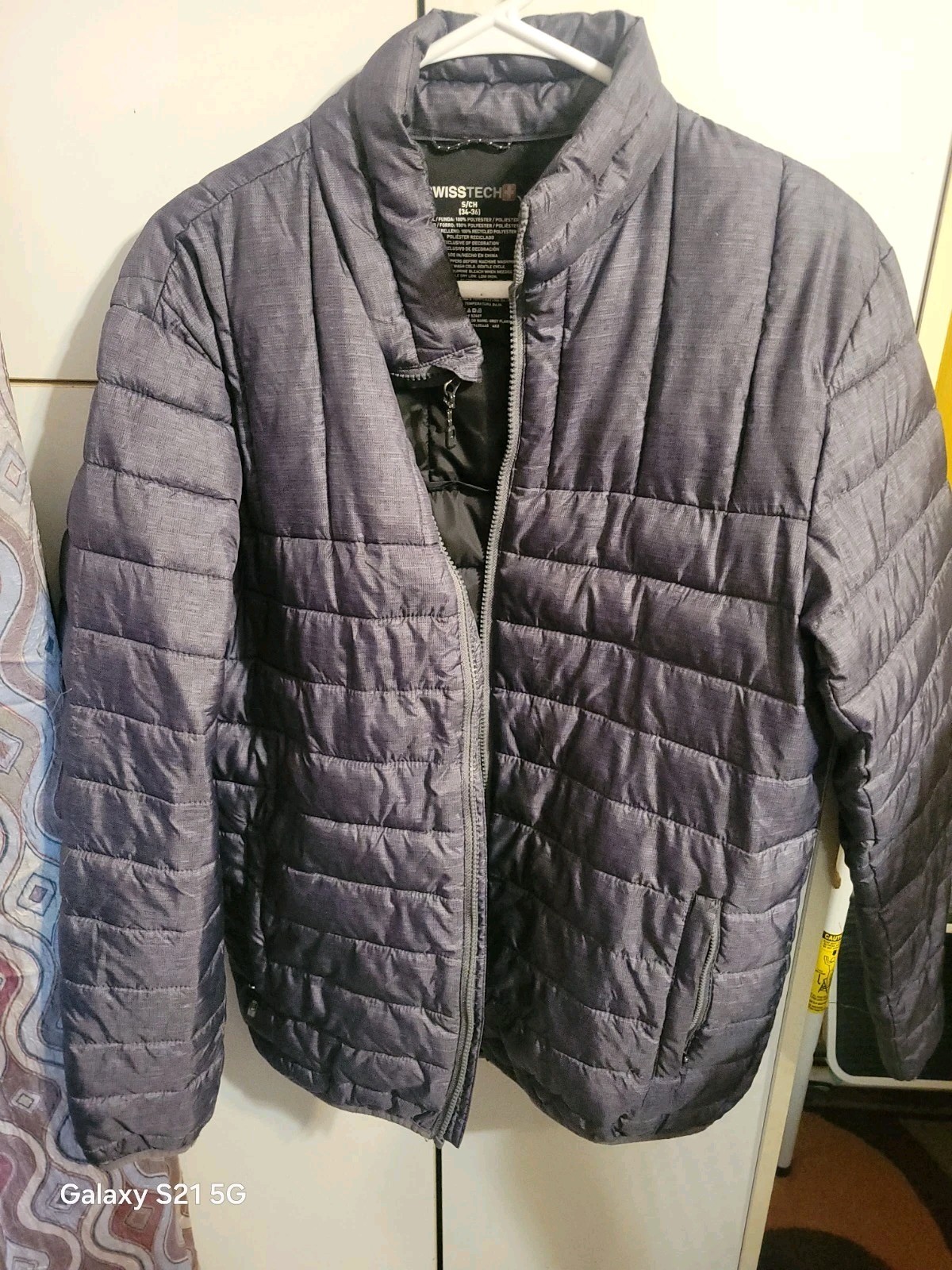 Men's Small Gray Swiss Tech Coat Size 34-36 Water-Resistant