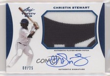 2015 Leaf Trinity Patch Auto Blue 8/25 Christin Stewart #PA-CS2 Patch Auto ti8