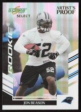 2007 Score Select Artist's Proof /32 Jon Beason #324 Rookie Panthers
