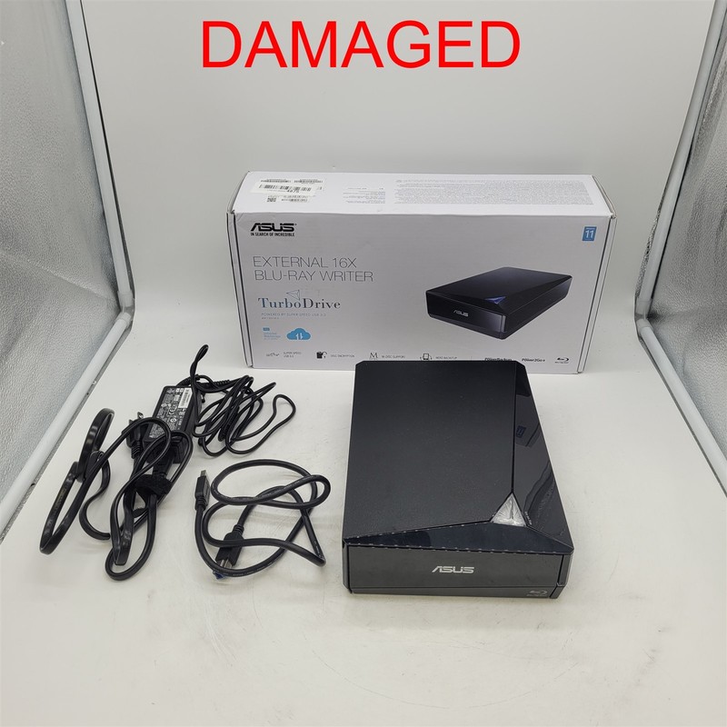 ASUS BW-16D1X-U External Blu-Ray Burner Drive for PC - Black *READ*