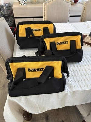 3 New Dewalt Heavy Duty 13'' Tool Bags w/ Solid Runners & 6 Pockets