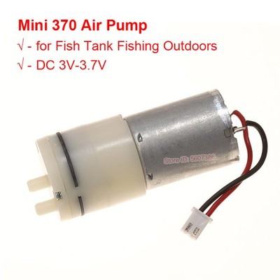 Mini 370 Diaphragm Self-priming Air Oxygen Pump DC 3V 3.7V Fish Tank Aquarium