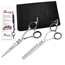 JW Shears Professional Hairdressing Shear, Thinner, Razor and Case Set 5.75"...