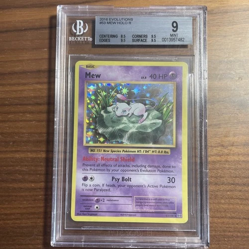 Mew 53/108 Pokemon TCG XY - Evolutions BGS 9