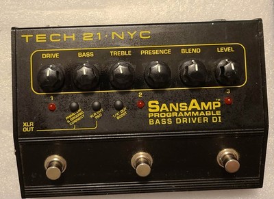  Tech 21 SansAmp Programmable Bass Driver DI Bass Guitar Pedal