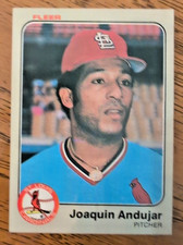 1983 Fleer Baseball Card #1 JOAQUIN ANDUJAR St. Louis Cardinals Mint