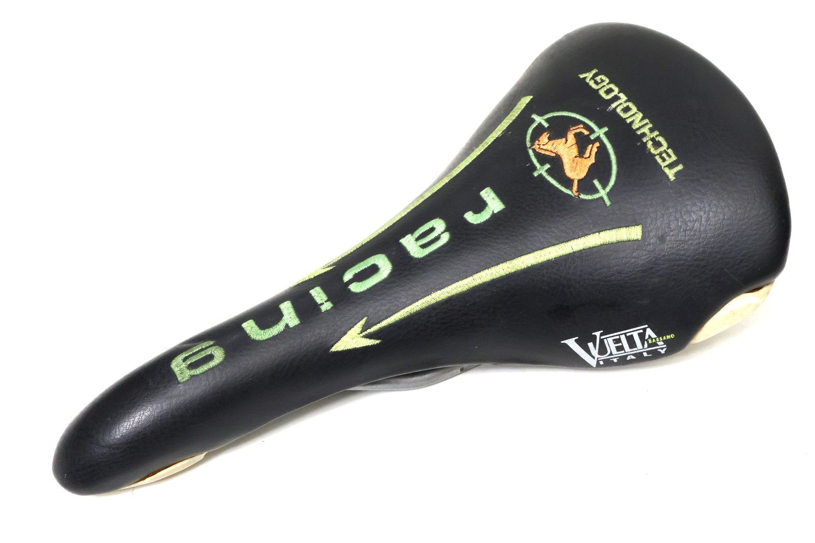 Selle Bassano Vuelta Racing - vintage embroidered saddle 1990's