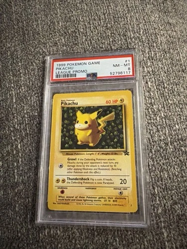 1999 Pokemon League Promo #1 - "Ivy" Pikachu - MINT - PSA 8