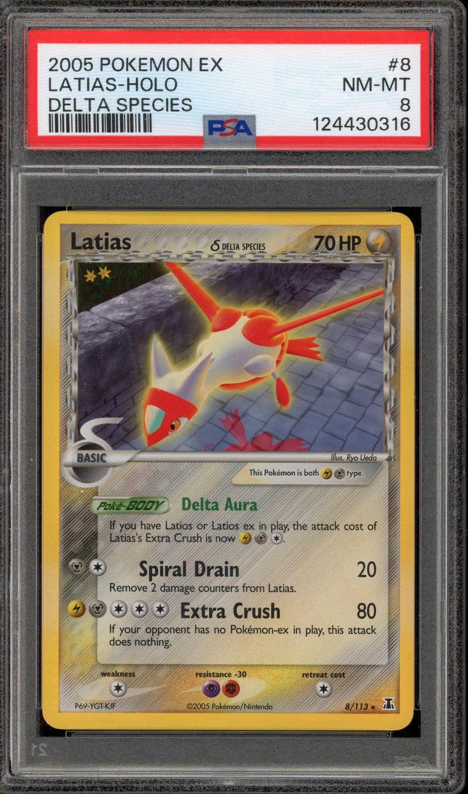 Pokemon Latias EX Delta Species Holo Rare #8 PSA 8