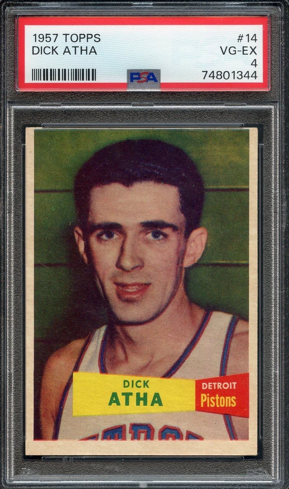 1957 Topps #14 Dick Atha PSA 4 Detroit Pistons 1344