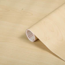 346-0219 Decorative Self-Adhesive Film, Maple Wood, 17" x 78" Roll