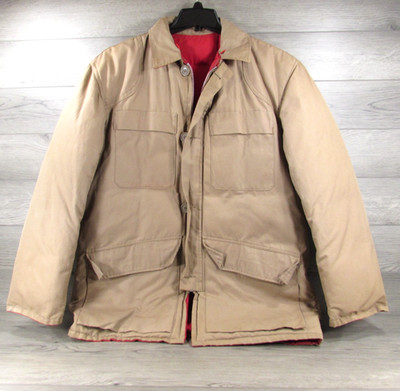 Vintage Down Hunting Coat Alaska Sleeping Bag Co. 1960's Reversible Sz. Med.