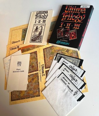 ULTIMA Trilogy I, II, III   1,2,3   PC DOS   5,1/4'' Disk Games in Box, origin