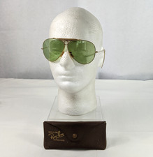 VTG Ray-Ban B L 1/10 12K GF Green Lens Aviator Sunglasses w/Case Shooter Glasses