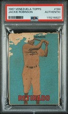 1967 Topps Venezuela Jackie Robinson PSA Authentic Venezuelan #184 Baseball Card