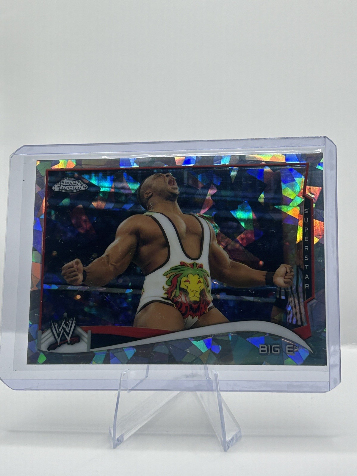 2014 Topps Chrome WWE Big E #3 Atomic Refractor