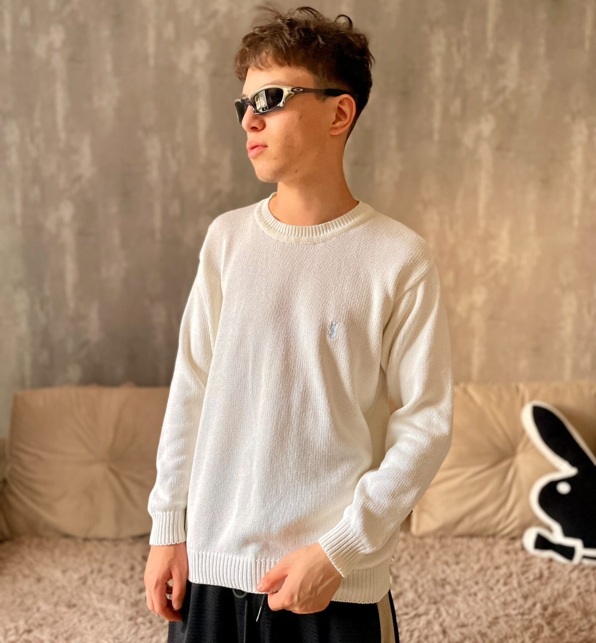 Maglione YSL Yves Saint Laurent zip vintage anni 90 vecchi so M